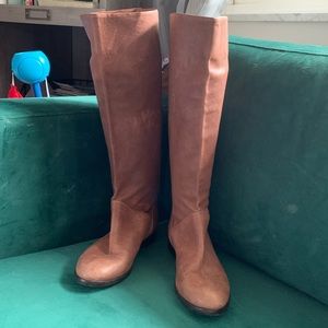 J Crew Knee High Leather Boots Sz 8.5